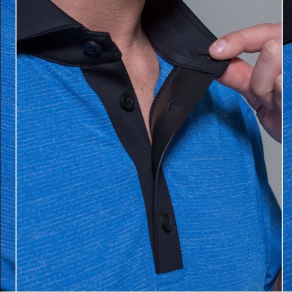 Lululemon Assert PoloHeathered Lakeside Blue/Black - Picture 3 of 7